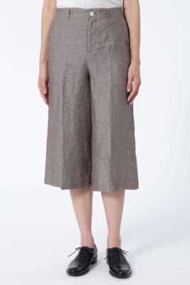 【SALE（三越）】＜HUMAN WOMAN＞ 高密度リネンパンツ(0777130509) カーキー 【三越・伊勢丹/公式】