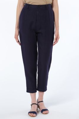 【SALE（三越）】＜HUMAN WOMAN＞ 《arrive paris》リネンツイルパンツ(0777130803) ネービー 【三越・伊勢丹/公式】