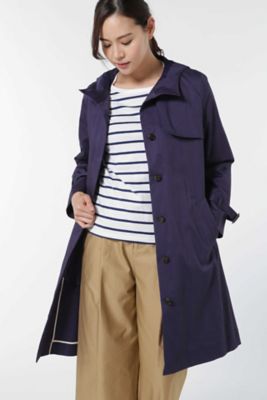 【SALE（三越）】＜HUMAN WOMAN＞ スラブサテンコート(0777151202) ネービー 【三越・伊勢丹/公式】