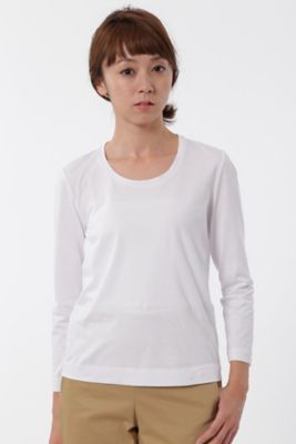 【SALE（三越）】＜HUMAN WOMAN＞ 100/3天竺カットソー(0777160204) ホワイト 【三越・伊勢丹/公式】