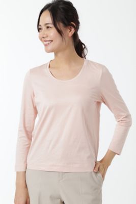 【SALE（三越）】＜HUMAN WOMAN＞ 100/3天竺カットソー(0777160204) ピンク 【三越・伊勢丹/公式】