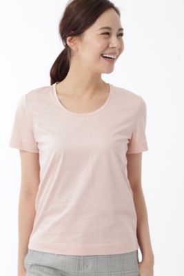 【SALE（三越）】＜HUMAN WOMAN＞ 100/3天竺カットソー(0777160308) ピンク 【三越・伊勢丹/公式】