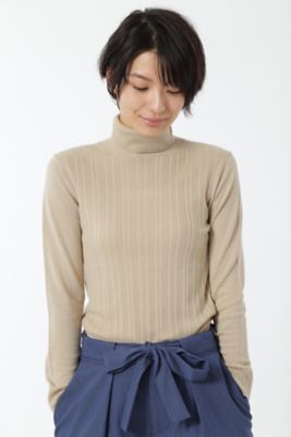 【SALE（三越）】＜HUMAN WOMAN＞ WOOL BASIC 3ニット(0777170002) ベージュ 【三越・伊勢丹/公式】