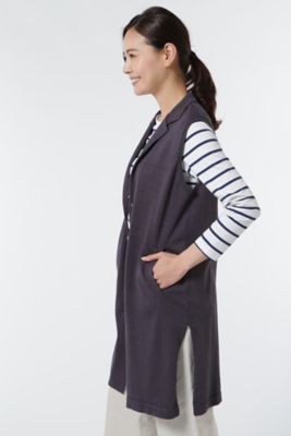 【SALE（三越）】＜HUMAN WOMAN＞ クロッシェニットロングジレ(0777170203) ブラック 【三越・伊勢丹/公式】