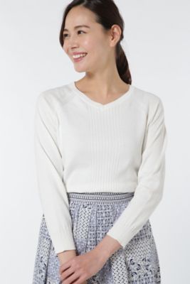 【SALE（三越）】＜HUMAN WOMAN＞ ハイゲージシルク混ニットカーディガン(0777170205) ホワイト 【三越・伊勢丹/公式】