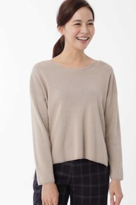 【SALE（三越）】＜HUMAN WOMAN＞ スワンリネンニット(0777170304) ベージュ 【三越・伊勢丹/公式】