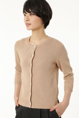 【SALE（三越）】＜HUMAN WOMAN＞ ミドルゲージギマニットカーディガン(0777170403) ベージュ 【三越・伊勢丹/公式】
