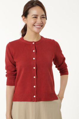 【SALE（三越）】＜HUMAN WOMAN＞ ミドルゲージギマニットカーディガン(0777170403) レッド 【三越・伊勢丹/公式】