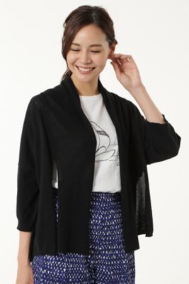 【SALE（三越）】＜HUMAN WOMAN＞ クリアーコットンニット(0777170408) ブラック 【三越・伊勢丹/公式】