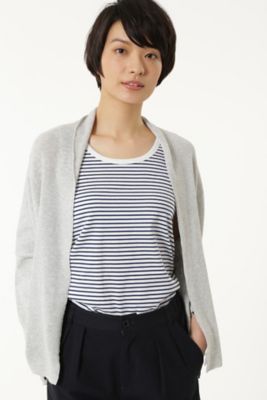 【SALE（三越）】＜HUMAN WOMAN＞ クリアーコットンニット(0777170408) グレー 【三越・伊勢丹/公式】