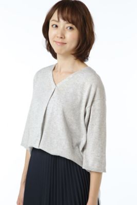 【SALE（三越）】＜HUMAN WOMAN＞ クリアーコットンニット(0777170409) グレー 【三越・伊勢丹/公式】