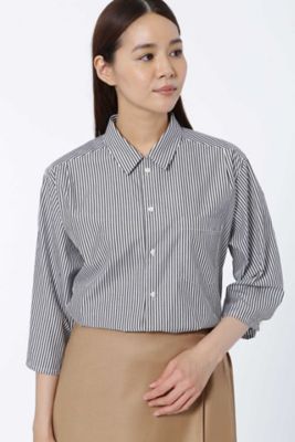 ＜HUMAN WOMAN＞ 《arrive paris》袖口タックシャツ(0777210500) ブルー 【三越・伊勢丹/公式】