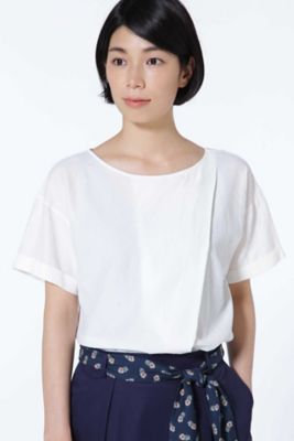 ＜HUMAN WOMAN＞ キュプラコットンTシャツブラウス(0777210703) ホワイト 【三越・伊勢丹/公式】