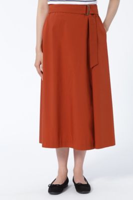 【SALE（三越）】＜HUMAN WOMAN＞ コットンストレッチブロードスカート(0777220600) オレンジ 【三越・伊勢丹/公式】
