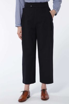 ＜HUMAN WOMAN＞ 綿ウールオックステーパードパンツ[HUMAN WOMAN Japan couture](0777230909) ネービー 【三越・伊勢丹/公式】