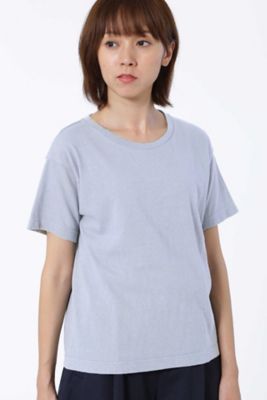 ＜HUMAN WOMAN＞ 吊天竺製品染めTシャツ(0777260703) ブルー 【三越・伊勢丹/公式】