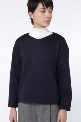 ＜HUMAN WOMAN＞ バックジッププルオーバー(0777260913) ネービー 【三越・伊勢丹/公式】