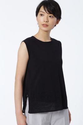 【SALE（三越）】＜HUMAN WOMAN＞ 透かしジャガードニット(0777270604) ブラック 【三越・伊勢丹/公式】