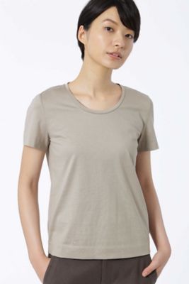 ＜HUMAN WOMAN＞ 100/3天竺ベーシックカットソー(0777960603) ベージュ 【三越・伊勢丹/公式】