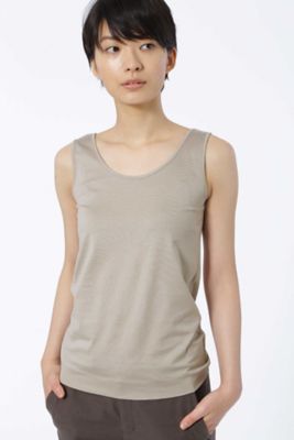 ＜HUMAN WOMAN＞ 100/3天竺タンクトップ(0777960604) ベージュ 【三越・伊勢丹/公式】