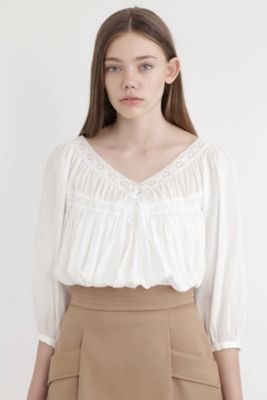 【SALE（三越）】＜ジル スチュアート/JILL STUART＞ ガーラトーションレースブラウス(0927210001) ホワイト 【三越・伊勢丹/公式】