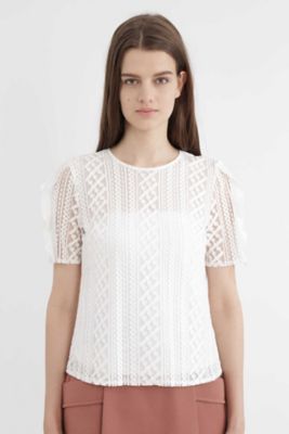 【SALE（三越）】＜ジル スチュアート/JILL STUART＞ サニーレースブラウス(0927210002) ホワイト 【三越・伊勢丹/公式】