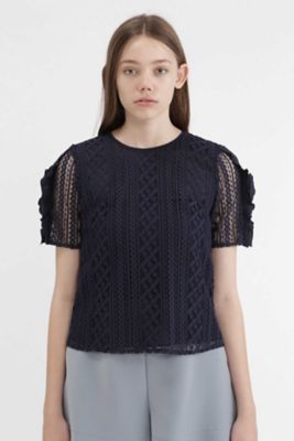 【SALE（三越）】＜ジル スチュアート/JILL STUART＞ サニーレースブラウス(0927210002) ネービー 【三越・伊勢丹/公式】