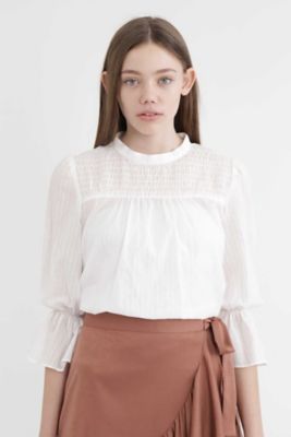 【SALE（三越）】＜ジル スチュアート/JILL STUART＞ アレックスシャドーストライプブラウス(0927210003) ホワイト 【三越・伊勢丹/公式】