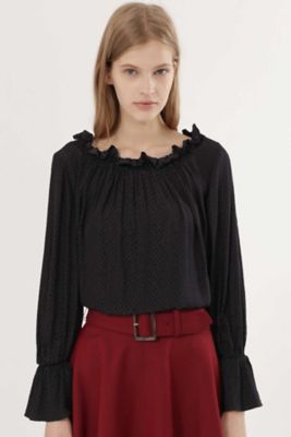 ＜ジル スチュアート/JILL STUART＞ アルシアジャガード織りブラウス(0927210024) ネービー 【三越・伊勢丹/公式】