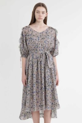 ＜ジル スチュアート/JILL STUART＞ フロッキーフラワードレス(0927240010) グレー 【三越・伊勢丹/公式】