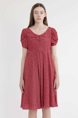 ＜ジル スチュアート/JILL STUART＞ ハナプリントワンピース(0927240019) ワイン 【三越・伊勢丹/公式】