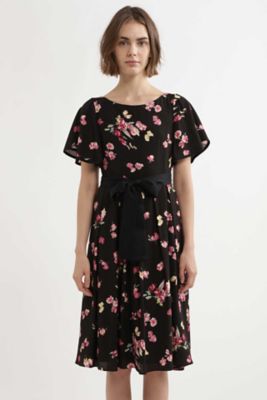 ＜ジル スチュアート/JILL STUART＞ ポリシアフラワーワンピース(0927240041) ブラック 【三越・伊勢丹/公式】