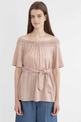 【SALE（三越）】＜ジル スチュアート/JILL STUART＞ ウィンケミカルレースオフショルカットソー(0927260001) ピンク 【三越・伊勢丹/公式】