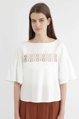 ＜ジル スチュアート/JILL STUART＞ ララギャザースリーブカットソー(0927260006) ホワイト 【三越・伊勢丹/公式】