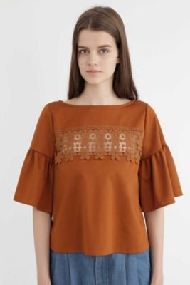 ＜ジル スチュアート/JILL STUART＞ ララギャザースリーブカットソー(0927260006) ブラウン 【三越・伊勢丹/公式】