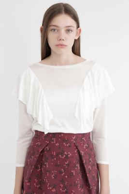 ＜ジル スチュアート/JILL STUART＞ フィララッフルカットソー(0927260010) ホワイト 【三越・伊勢丹/公式】