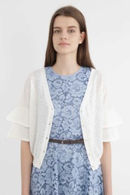 【SALE（三越）】＜ジル スチュアート/JILL STUART＞ マリカアイレットラッフルスリーブカーディガン(0927270003) ホワイト 【三越・伊勢丹/公式】