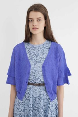【SALE（三越）】＜ジル スチュアート/JILL STUART＞ マリカアイレットラッフルスリーブカーディガン(0927270003) ブルー 【三越・伊勢丹/公式】