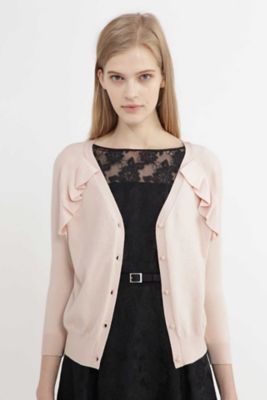 ＜ジル スチュアート/JILL STUART＞ ビリーラッフルニットカーディガン(0927270006) ピンク 【三越・伊勢丹/公式】
