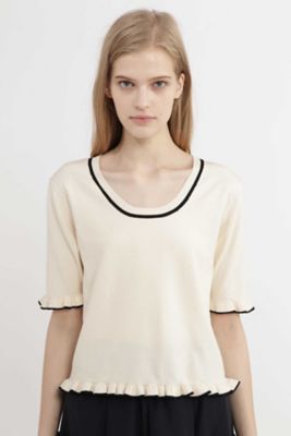 ＜ジル スチュアート/JILL STUART＞ ブレアUネックニット(0927270007) ホワイト 【三越・伊勢丹/公式】