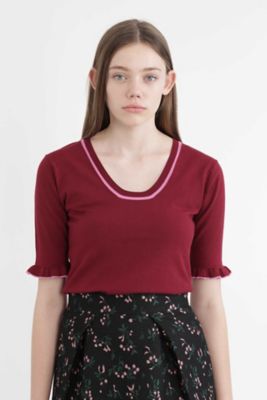 ＜ジル スチュアート/JILL STUART＞ ブレアUネックニット(0927270007) ワイン 【三越・伊勢丹/公式】