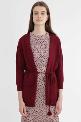 ＜ジル スチュアート/JILL STUART＞ リヴィートッパーカーディガン(0927270008) ワイン 【三越・伊勢丹/公式】