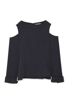 【SALE（三越）】＜ADORE＞ ストライプカットオフショルダーブラウス(5317110402) ネービー 【三越・伊勢丹/公式】