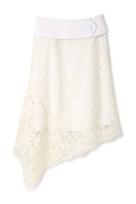 【SALE（三越）】＜ADORE＞ ダブルカラーコードレースアシメトリーヘムスカート(5317120301) ホワイト 【三越・伊勢丹/公式】