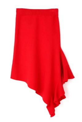 【SALE（三越）】＜ADORE＞ モダールストレッチアシメトリーヘムニットスカート(5317172302) レッド 【三越・伊勢丹/公式】