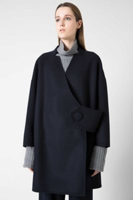 ＜ADORE＞ カリーナリバーカシュクールコート(5317252917) ネービー 【三越・伊勢丹/公式】