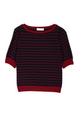 ＜アリスバーリー＞ ボーダープルオーバーニット(8127255017) ネービーブルー 【三越・伊勢丹/公式】