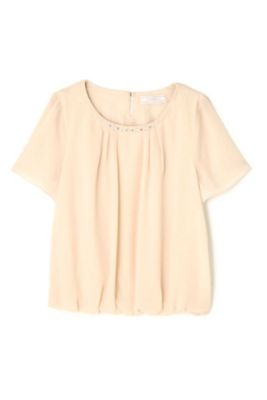 ＜アリスバーリー＞ ビジュー付ジョーゼットブラウス(8127298031) ベージュ 【三越・伊勢丹/公式】