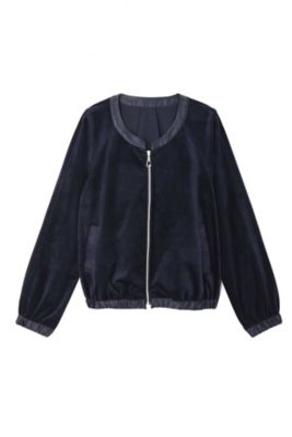 ＜アリスバーリー/Aylesbury＞ ◆大きいサイズ◆ベロアブルゾン(8137253202) ネービーブルー 【三越・伊勢丹/公式】