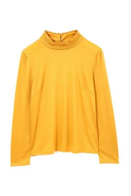 ＜アリスバーリーL plus＞ ◆大きいサイズ◆スモッキングハイネックカットソー(8137254637) キイロ 【三越・伊勢丹/公式】